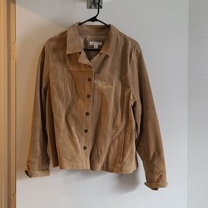 Suede leather jacket. XL (18)